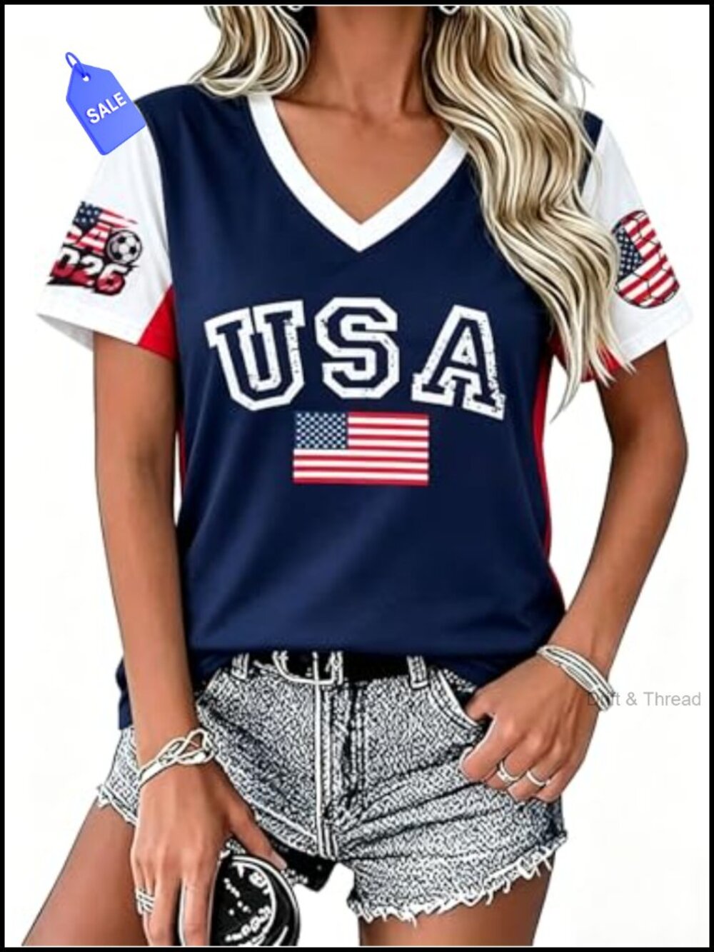 Mexico Flag Graphic V Neck T Shirt Women Y2k Retro Tee